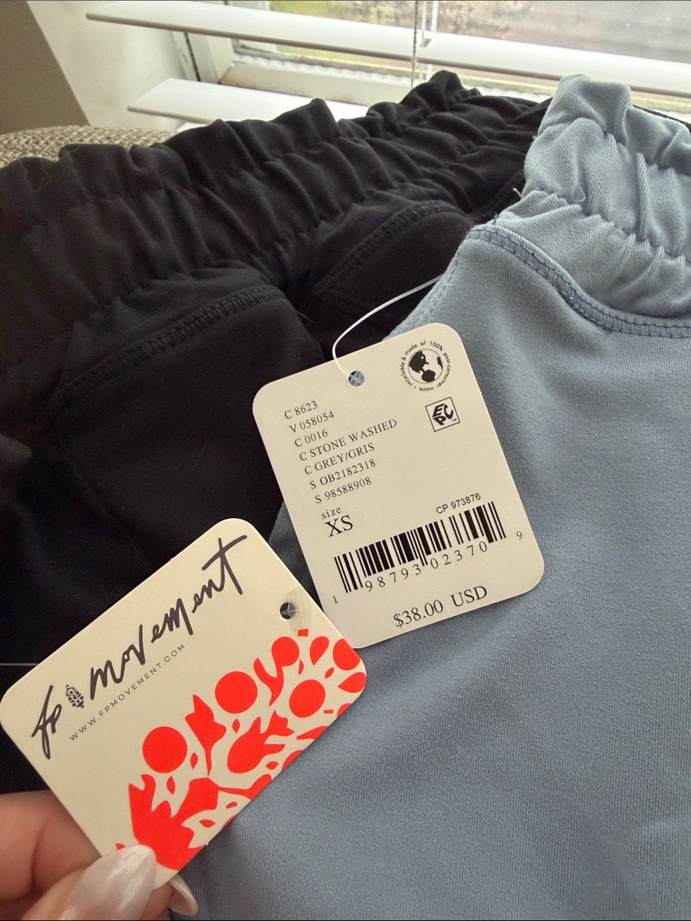 FP Movement by Free People Athletic Shorts in Black and Light Blue - Picture 3 of 4